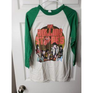 Vintage 1980s Rolling Stones Tour Long Sleeve Shirt Size XL